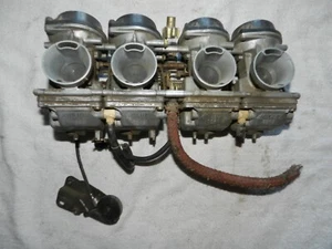 Mikuni Corp 4 carb rack Yamaha Suzuki Kawasaki with choke cable - Picture 1 of 13
