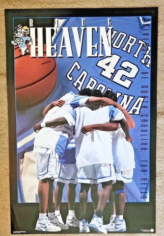 North Carolina Tar Heels Basketball BLUE HEAVEN 1995 23"x35" Original Package Cover