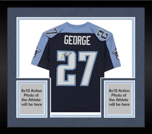 FRMD Eddie George Tennessee Titans Signed Throwback Mitchell & Ness Rep Jersey - Picture 1 of 5