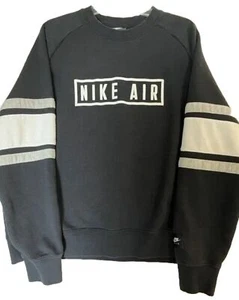 Nike Air blue sweatshirt w grey and white striped sleeves XL Athleisure - Picture 1 of 6