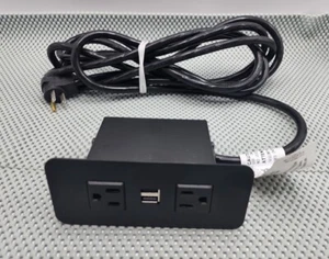 DEKKO COVE Furniture Power Distribution Unit COV-2U-B-144 Black 2 Outlet, 2 USB - Afbeelding 1 van 7