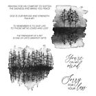 Vintage Lake Trees Clear Rubber Stamp For DIY Scrapbooking Craft Card Making