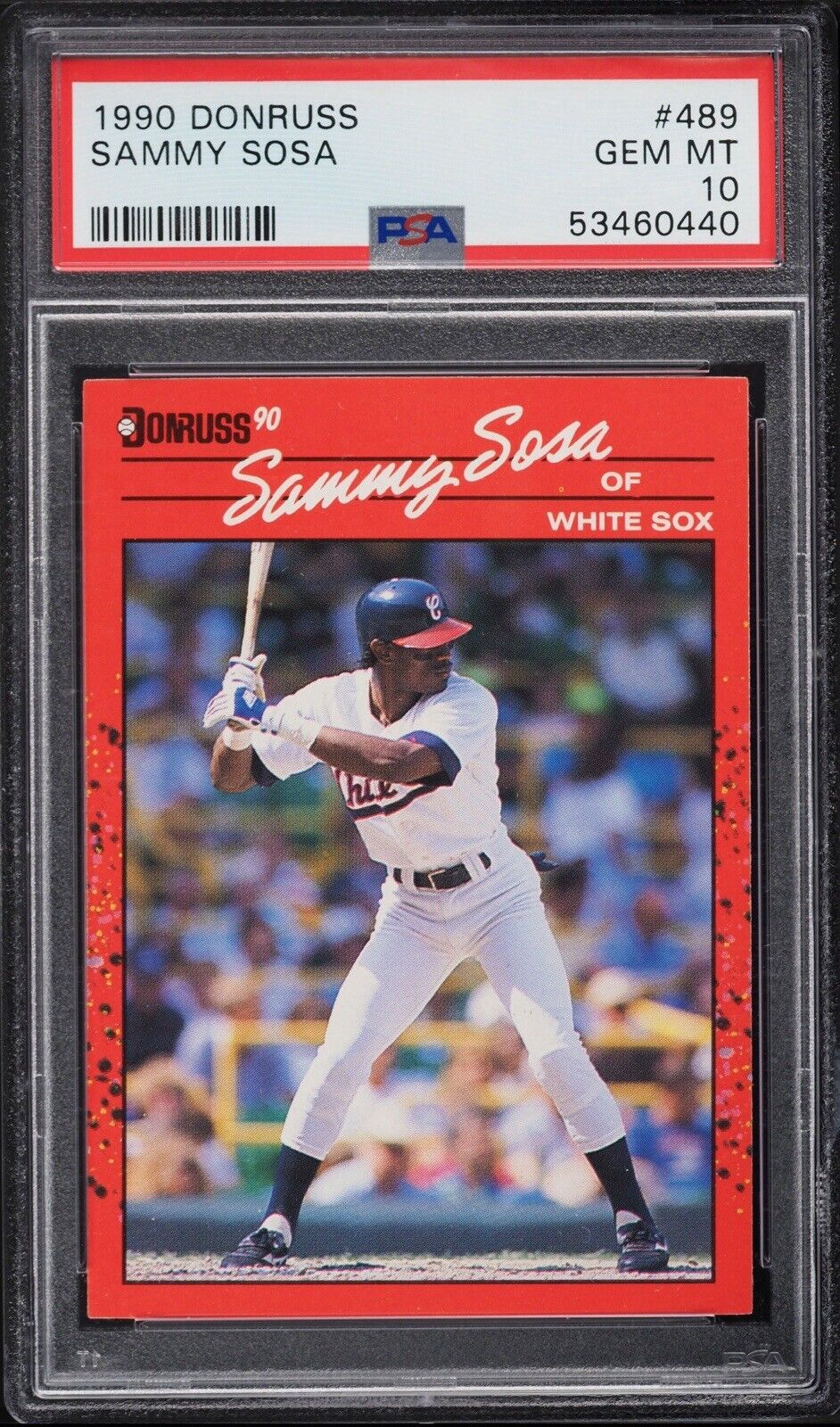 1990 Donruss #489 Sammy Sosa Chicago White Sox RC Rookie PSA 10 GEM MINT