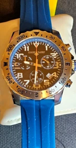 Chase Durer Swiss Z60 FE mvmt FLIGHT COMMANDER NWT 50m blu bnd blkFace low price - Picture 1 of 6