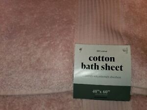 Flamingo Pink 100% Cotton 40" x 60" Bath Sheet / Towel by Garson Home