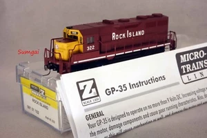 MTL 981 01 102 Rock Island GP35 locomotive 322 Z Scale Z Gauge Micro-Trains Line - Picture 1 of 7