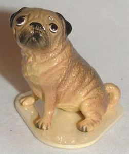 Figura de animal de cerámica Hagen-Renaker pedigrí perro pug 4016 - Imagen 1 de 1