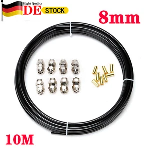 8mm 10Meter Kraftstoffleitung Stahl Polyamidrohr Benzinleitung Reparatur Set DE - Bild 1 von 12