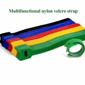 50 pcs Reusable Strap Organizer Cable Cord Wire Wrap Tie Tidy Straps Adjustable - Afbeelding 1 van 12