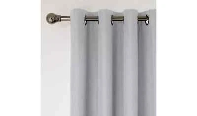 Home Essentials Plain Blackout Eyelet Curtains Dove Grey 168x183cm (1488) - Image 1 of 3