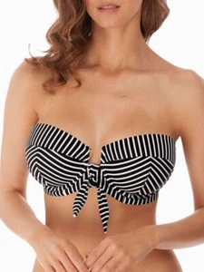 Size 30DD | Freya Beach Hut u/w Padded Bandeau Strapless Bikini Top | AS6791BLK - Picture 1 of 5