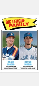 2020 TOPPS TBT 1977 BASEBALL FAMILIE SET 21 KARTEN CRAIG & CAVAN BIGGIO #122 - Bild 1 von 1