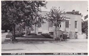 RPPC Puerto Washington, WI - Oficina de Correos - Imagen 1 de 2