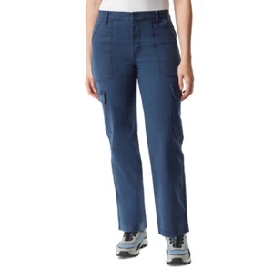 Bass Outdoor Women High-Rise Canvas Cargo Pants Navy Size 8 - Picture 1 of 3
