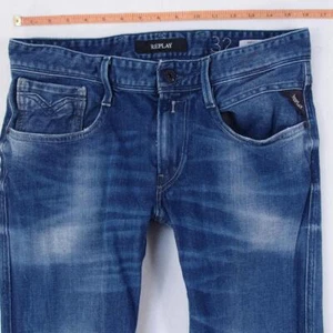 Mens Replay M914 ANBASS Stretch Slim Tapered Blue Jeans W31 W32 L34 - Picture 1 of 8