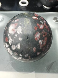 Plum Blossom Jade Sphere Crystal Gemstone Orb 508g PJ3 - Picture 1 of 3