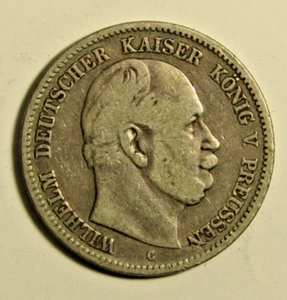 1876 C Germany (Prussia) 2 Marks - William I Silver KM#506 - Picture 1 of 2