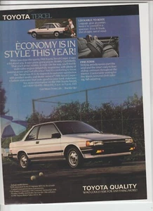 Anuncio original de la revista Toyota Tercel 1988 "La economía está de moda este año" - Imagen 1 de 1