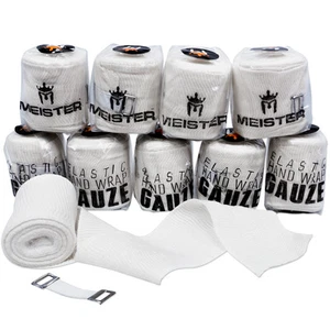 MEISTER ELASTIC GAUZE HAND WRAPS - MEXICAN STYLE - 10 PACK Boxing MMA Muay Thai - Picture 1 of 8