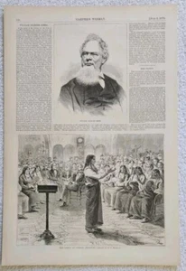 Original 1870 Chief Red Cloud The Cooper Union Speech on Indians Rights Print - Picture 1 of 3