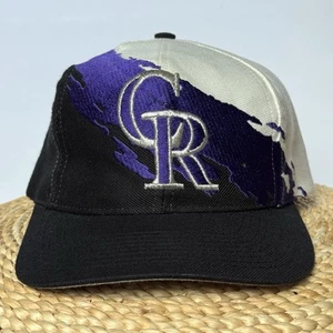 Cappello Berretto Snapback Sportivo Vintage anni 90 Colorado Rockies MLB Splash Logo 7 Raro - Foto 1 di 9