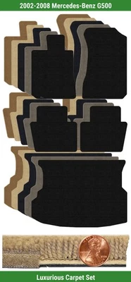 Juego de alfombrillas de lujo personalizadas para Mercedes-Benz G500 2002-2008 (5 piezas) #YRG Foto 1 de 4