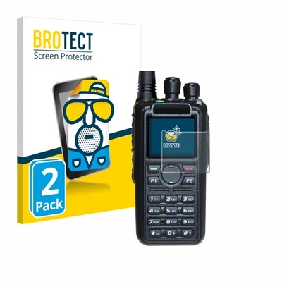 BROTECT 2x Schutzfolie Entspiegelt für AnyTone AT-D878UV II Plus Matt Antireflektierend