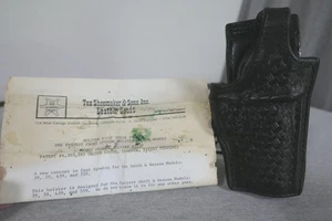 Tex Shoemaker 16QF S&W Basketweave Leather RH Tactical Quick Front Open Holster - Picture 1 of 13