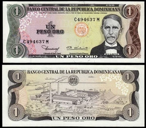 DOMINICAN REPUBLIC 1 PESO ORO (P117a) 1980 UNC - Picture 1 of 1