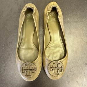 Tory Burch Reva Pisos Cactus Oscuro Cuero Caído Para Mujer’s 10.5  - Imagen 1 de 5