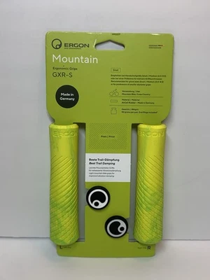 Punhos Ergon GXR MTB amarelo lava/verde, pequeno ~ ergonômico, suporte aprimorado NOVO - Imagem 1 de 4