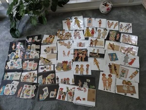 VINTAGE  PAPER DOLL LOT From Collectors Estate Sale OVER 850 PIECES & 100 DOLLS - Picture 1 of 17