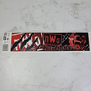 nWo WCW New World Order Wolfpac Bumper Sticker Decal Vinyl 11.5x3" WWE Wrestling - Picture 1 of 3