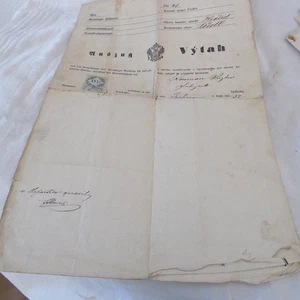 Altes Dokument Kronland Böhmen um 1900   (NE158) - Bild 1 von 4