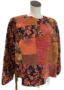 Herbst Handarbeit Damen M gesteppt Patchwork Landhaus Kern tragbar Kunst Jacke - Bild 1 von 7
