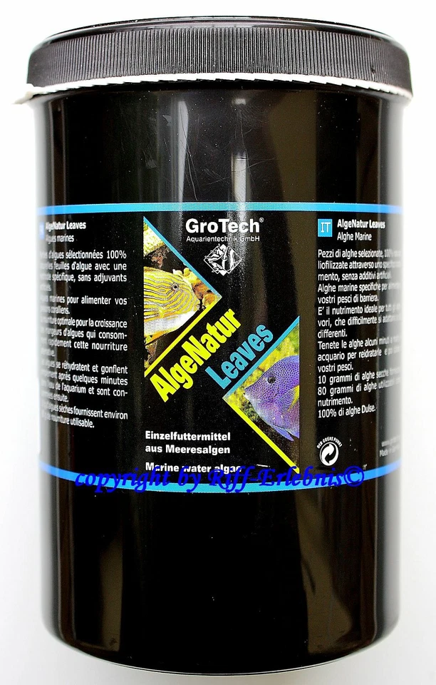 AlgeNatur Leaves 100g + Futterclip GroTech Algen Meerwasserfische 29,95€/100g - Bild 1 von 1