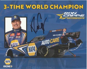 2024 RON CAPPS signed NHRA DRAG RACING HERO PHOTO CARD POSTCARD NAPA TOYOTA - Picture 1 of 2