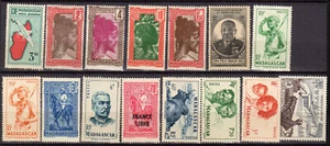 Madagascar RF 1930-46 un lot de 15 timbres non oblitérés MNH /TE4288 - Imagen 1 de 1