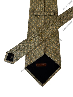 Corbata italiana COACH 100 % seda patrón multicolor geométrico lujo impresionante Foto 1 de 4