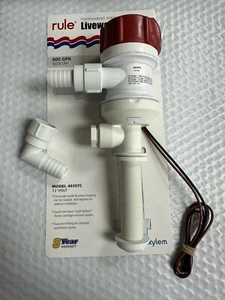 LIVEWELL BAIT PUMP RULE TOURNAMENT SERIES AERATOR 29 403STC 800GPH FISHING BOAT - Picture 1 of 2