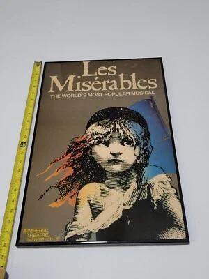 Vtg Broadway LES MISERABLES Laminated Wood Art Show Card By Gallery 92  - Image 1 of 4