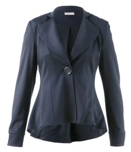 Chaqueta mujer ALBA MODA jersey blazer folleto azul marino elástico talla 40 NUEVO HB11 - Imagen 1 de 2