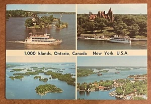 1000 Islands New York Ontario Canada Zavikon Boldt Alexandria Bay VTG Postcard - Picture 1 of 2