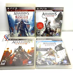 Assassins Creed 2, 3 Black Flag And Rogue (PS3) Ubisoft Assassins Creed... - Picture 1 of 2