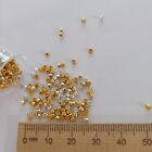 1200pc 2mm Gold & Silver Mix Glass Cylinder Beads Metallic Uniform Aus J