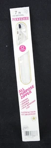 Coats & Clark Polyester Zipper 7 Inch 256 Natural Color FREE SHIP - Picture 1 of 3
