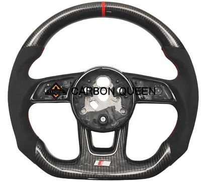 Volante FIBRA CARBONO REAL PARA AUDI A3A4/RS3RS5 2017-2021 Foto 1 de 4