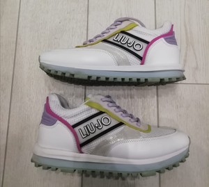 LIU JO Sneakers Donna 2020 Scarpe Pelle Suede Nylon Stampa Grigie Lacci  Nuove | eBay