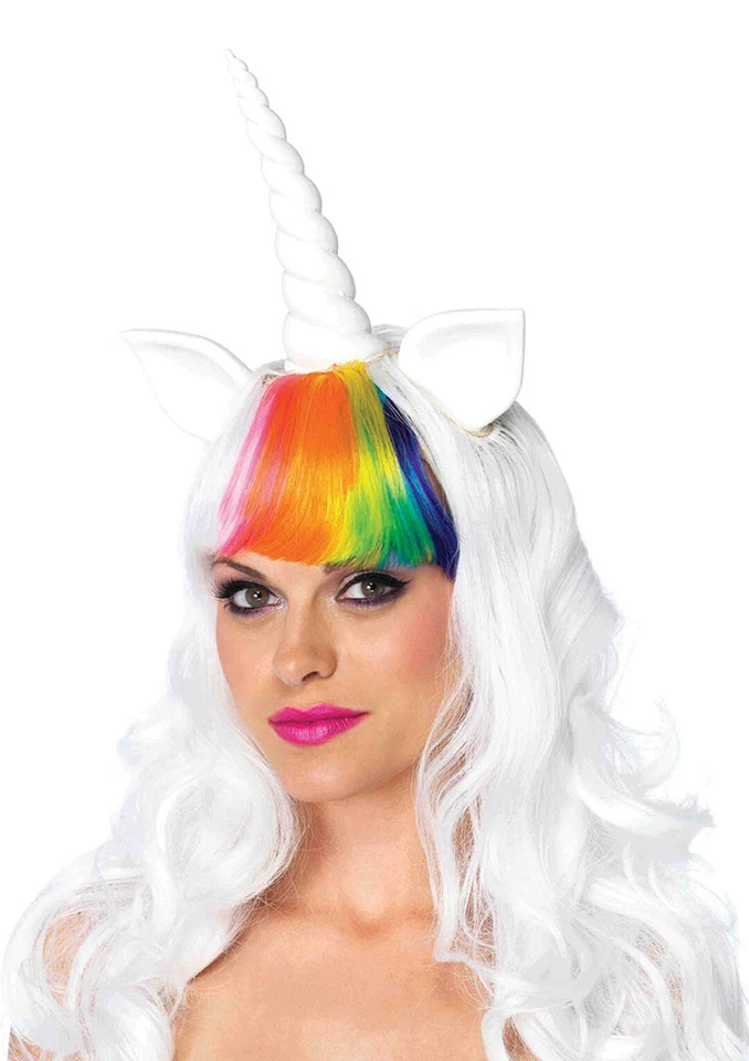 2 PC Unicorn Wig & Rainbow Tail Halloween Costume Kit by Leg Avenue2672