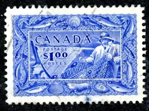 CANDA 302 $1.00 FISHERMAN-1 USED VF++ CAT $10.00 - Picture 1 of 1